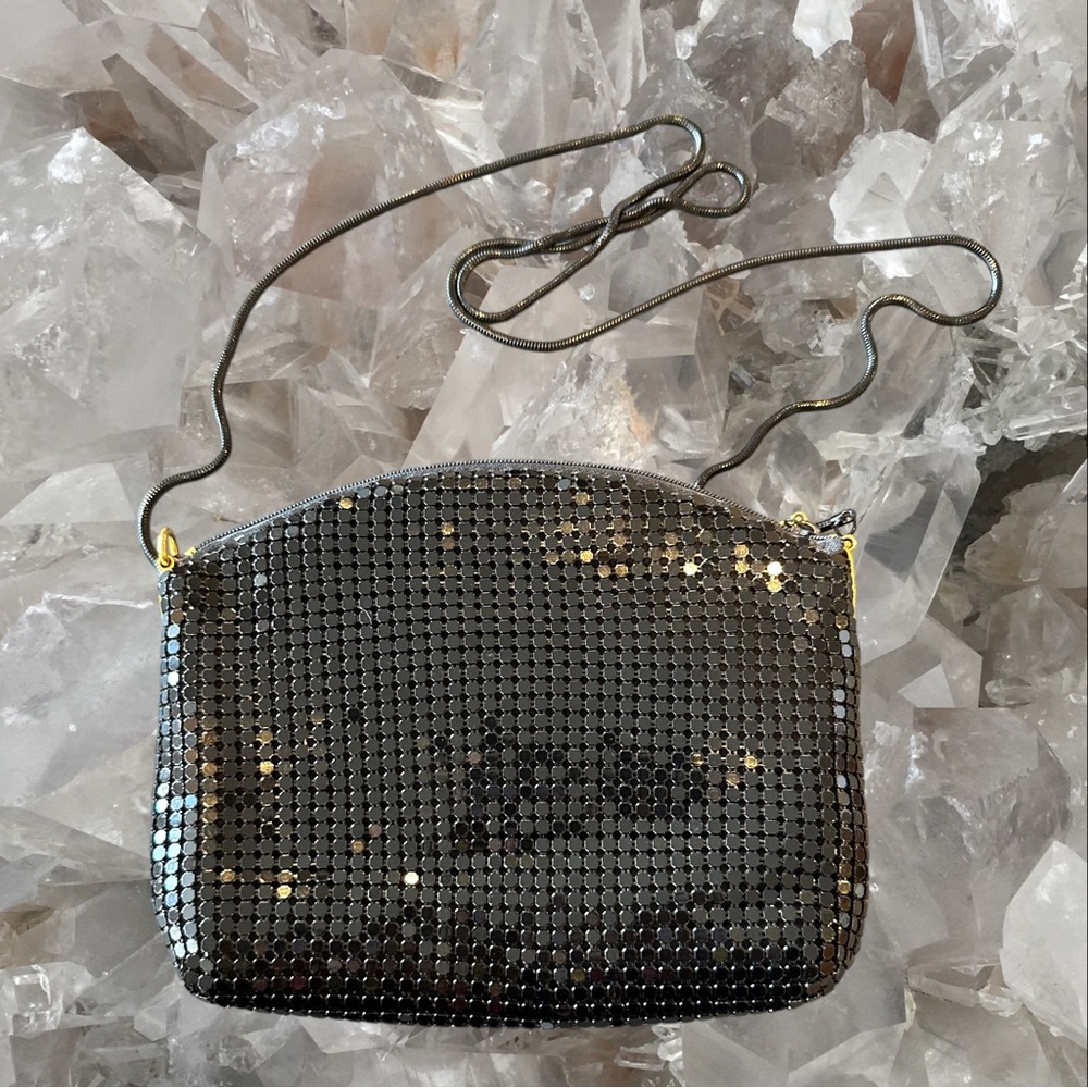 Vintage 90s Black Chain Bag